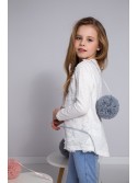 Bluza fetita crem cu stelute NDZ8136 - Magazin online - Boutique